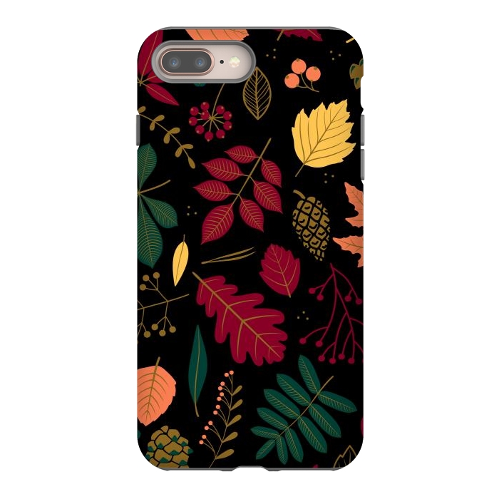 iPhone 8 plus StrongFit Autumn Pattern With Leaves by ArtsCase
