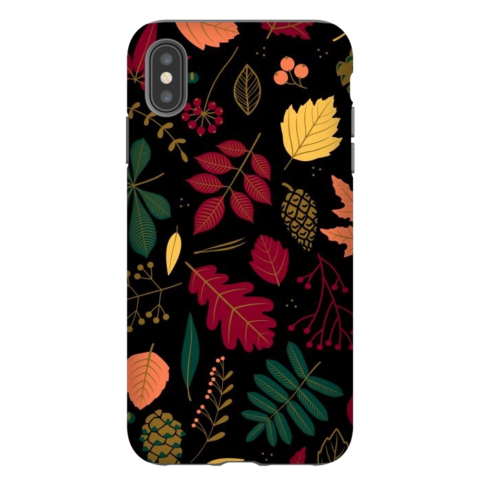 iPhone Xs Max StrongFit Autumn Pattern With Leaves by ArtsCase