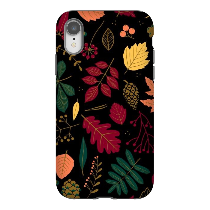 iPhone Xr StrongFit Autumn Pattern With Leaves by ArtsCase