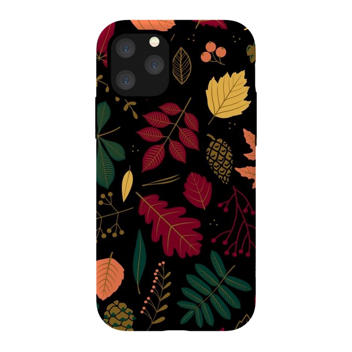 iPhone 11 Pro StrongFit Autumn Pattern With Leaves by ArtsCase