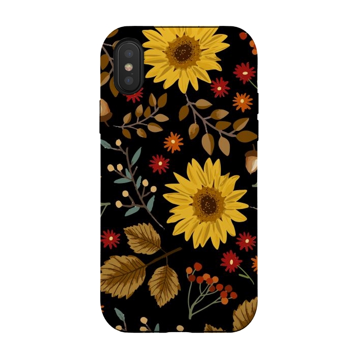 iPhone Xs / X StrongFit Autumn Sunflowers II by ArtsCase