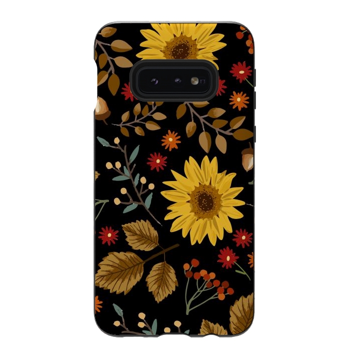 Galaxy S10e StrongFit Autumn Sunflowers II by ArtsCase