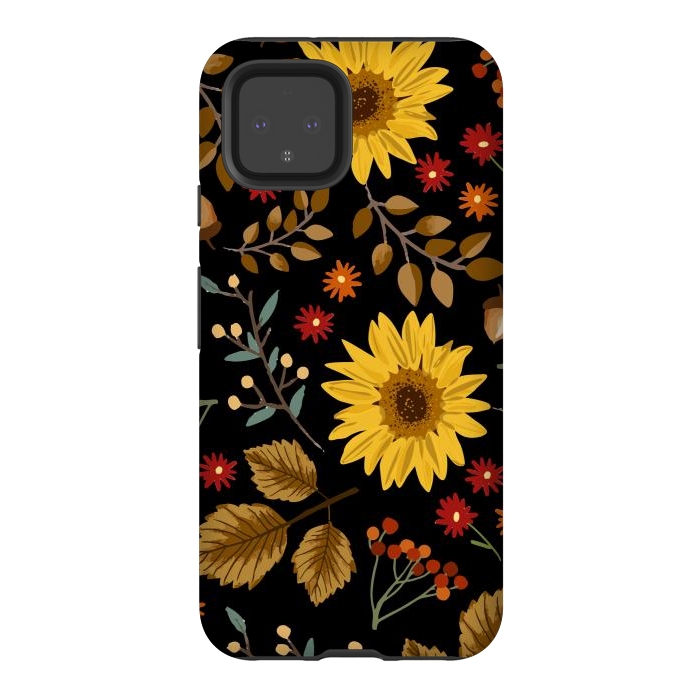 Pixel 4 StrongFit Autumn Sunflowers II by ArtsCase