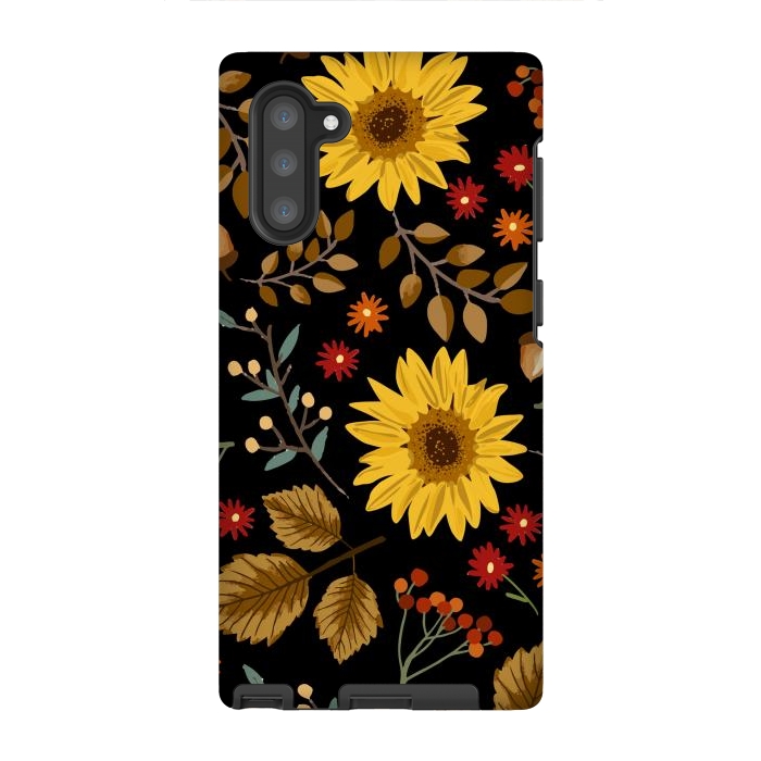 Galaxy Note 10 StrongFit Autumn Sunflowers II by ArtsCase