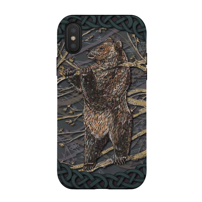iPhone Xs / X StrongFit Bear by Lotti Brown