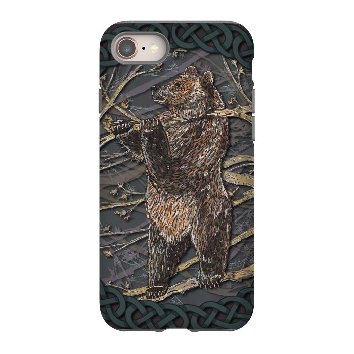 iPhone 8 StrongFit Bear by Lotti Brown