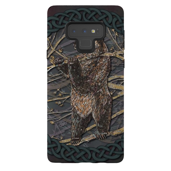 Galaxy Note 9 StrongFit Bear by Lotti Brown