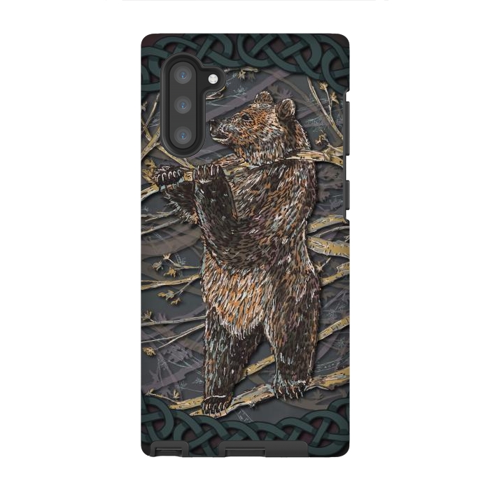 Galaxy Note 10 StrongFit Bear by Lotti Brown