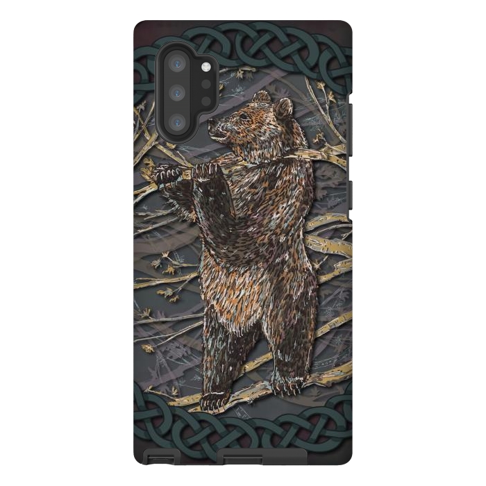 Galaxy Note 10 plus StrongFit Bear by Lotti Brown