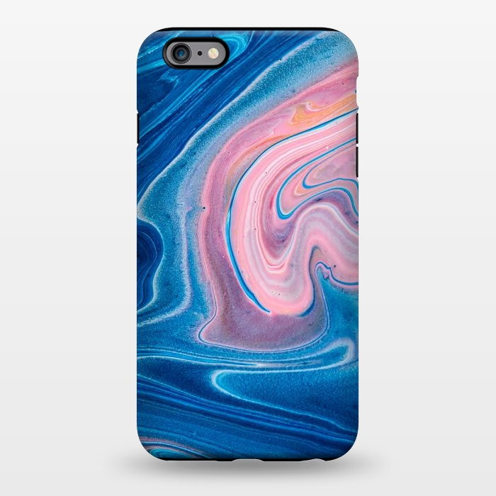 iPhone 6/6s plus StrongFit Blue Acrylic Pour Color Liquid Marble by ArtsCase