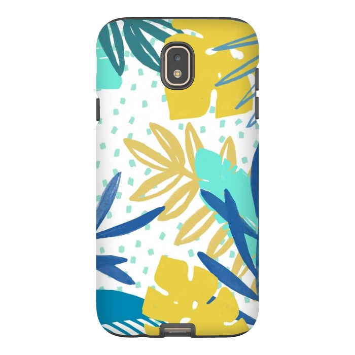 Galaxy J7 StrongFit Playful colorful jungle leaves by Oana 