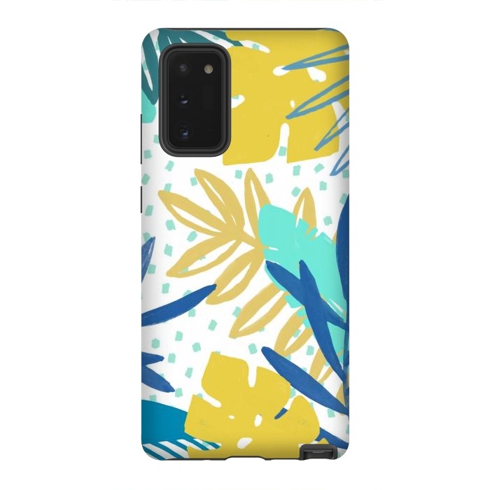 Galaxy Note 20 StrongFit Playful colorful jungle leaves by Oana 