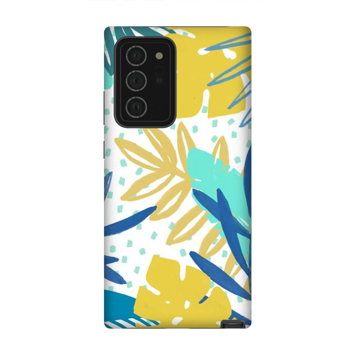 Galaxy Note 20 Ultra StrongFit Playful colorful jungle leaves by Oana 
