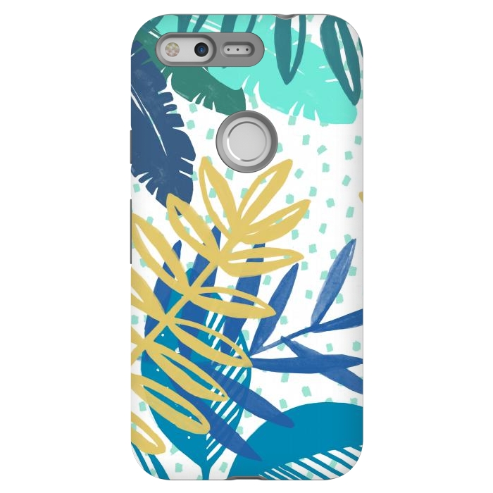 Pixel StrongFit Spotted modern tropical leaves by Oana 