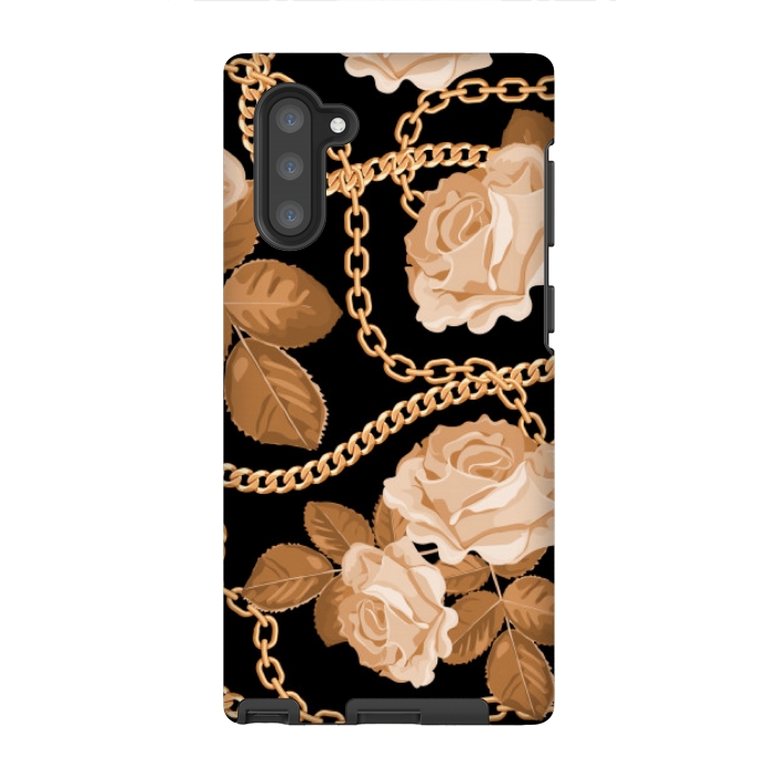 Galaxy Note 10 StrongFit copper floral chains by MALLIKA