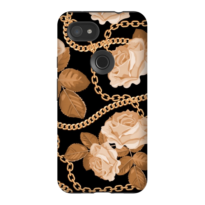 Pixel 3AXL StrongFit copper floral chains by MALLIKA