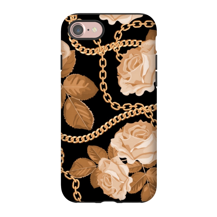iPhone 7 StrongFit copper floral chains by MALLIKA