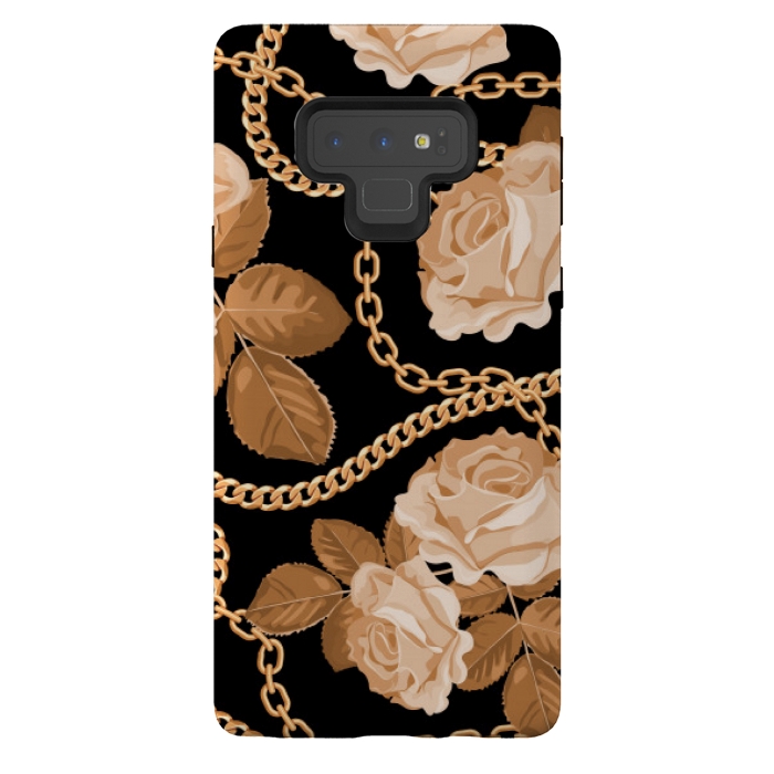 Galaxy Note 9 StrongFit copper floral chains by MALLIKA