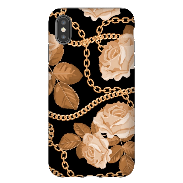 iPhone Xs Max StrongFit copper floral chains by MALLIKA