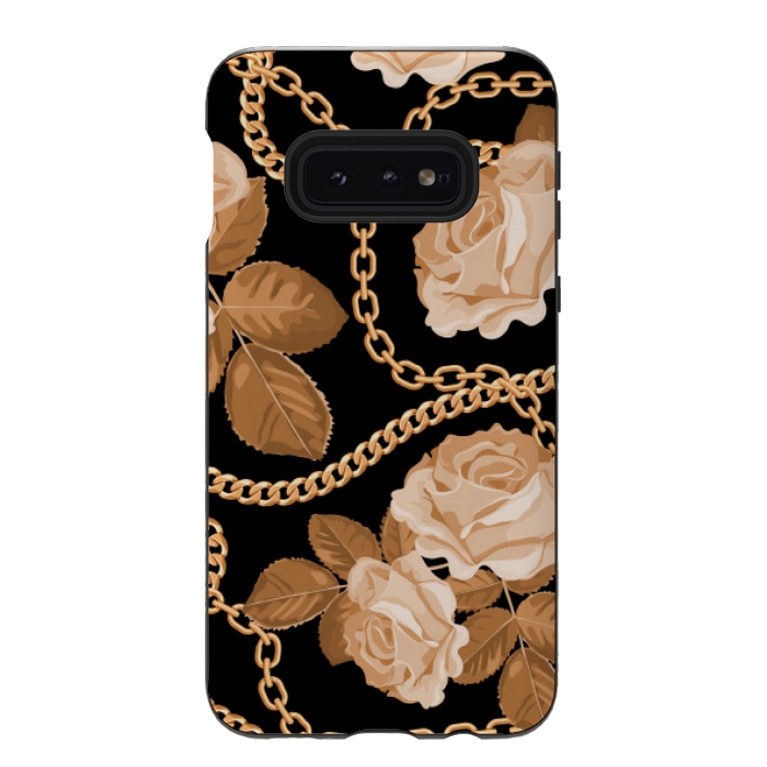 Galaxy S10e StrongFit copper floral chains by MALLIKA