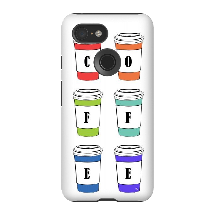 Pixel 3 StrongFit Coffee Cups by Martina