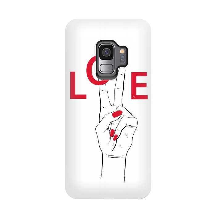 Galaxy S9 StrongFit Love Hand by Martina