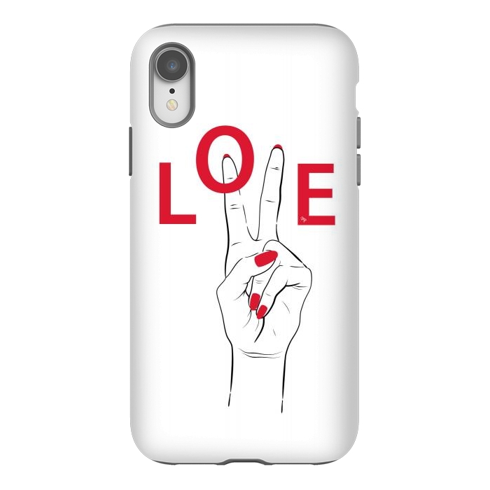 iPhone Xr StrongFit Love Hand by Martina