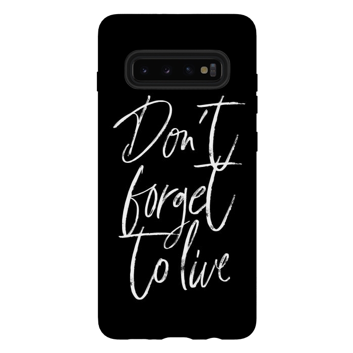 Galaxy S10 plus StrongFit Don't forget to live Black by Martina