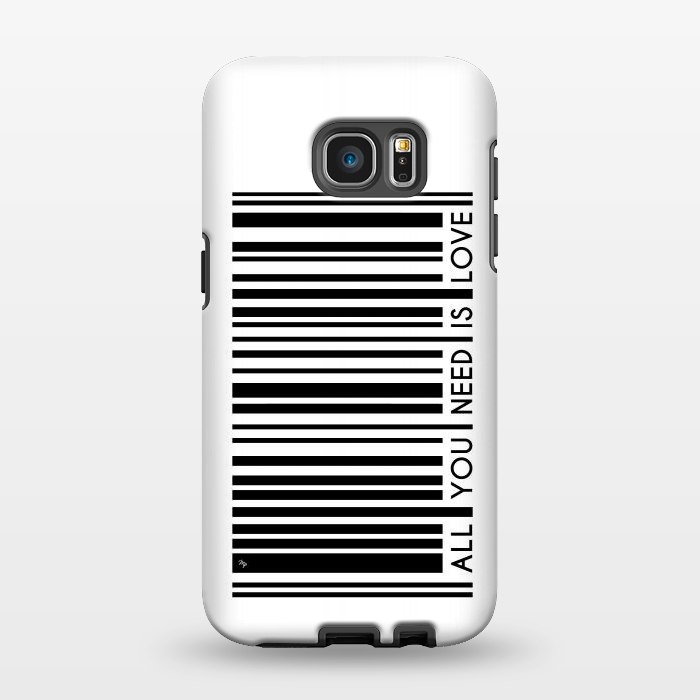 Galaxy S7 EDGE StrongFit All you need is Love Bar Code by Martina