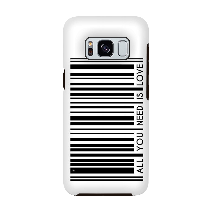 Galaxy S8 StrongFit All you need is Love Bar Code by Martina