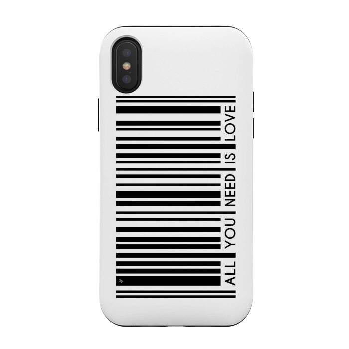 iPhone Xs / X StrongFit All you need is Love Bar Code by Martina