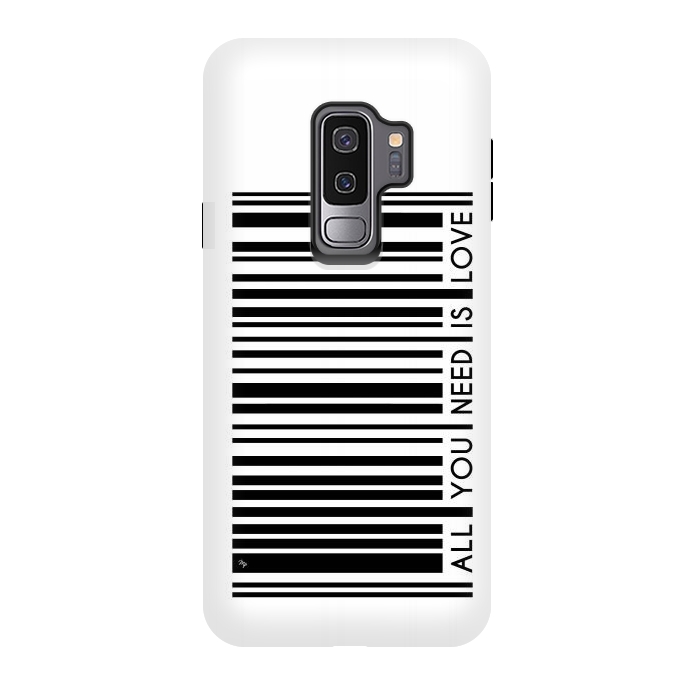 Galaxy S9 plus StrongFit All you need is Love Bar Code by Martina