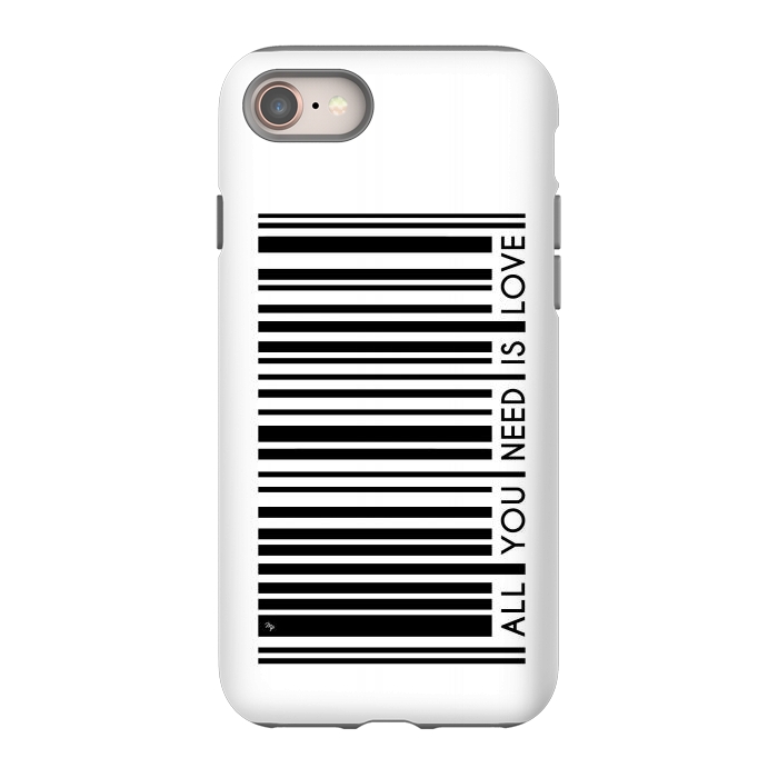 iPhone 8 StrongFit All you need is Love Bar Code by Martina