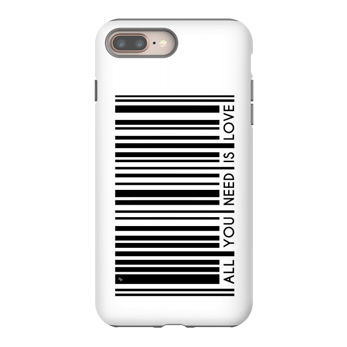 iPhone 8 plus StrongFit All you need is Love Bar Code by Martina