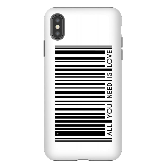 iPhone Xs Max StrongFit All you need is Love Bar Code by Martina
