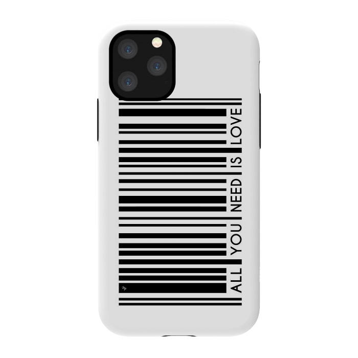 iPhone 11 Pro StrongFit All you need is Love Bar Code by Martina