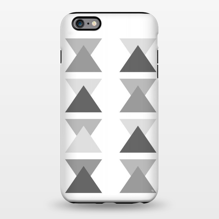 iPhone 6/6s plus StrongFit Gray Triangles by Martina