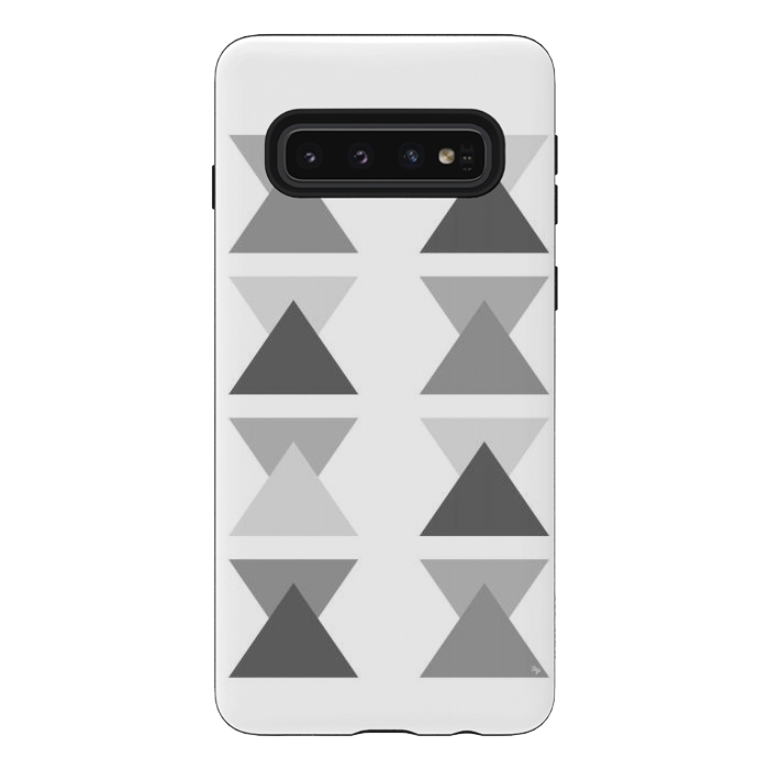 Galaxy S10 StrongFit Gray Triangles by Martina