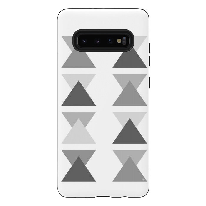 Galaxy S10 plus StrongFit Gray Triangles by Martina