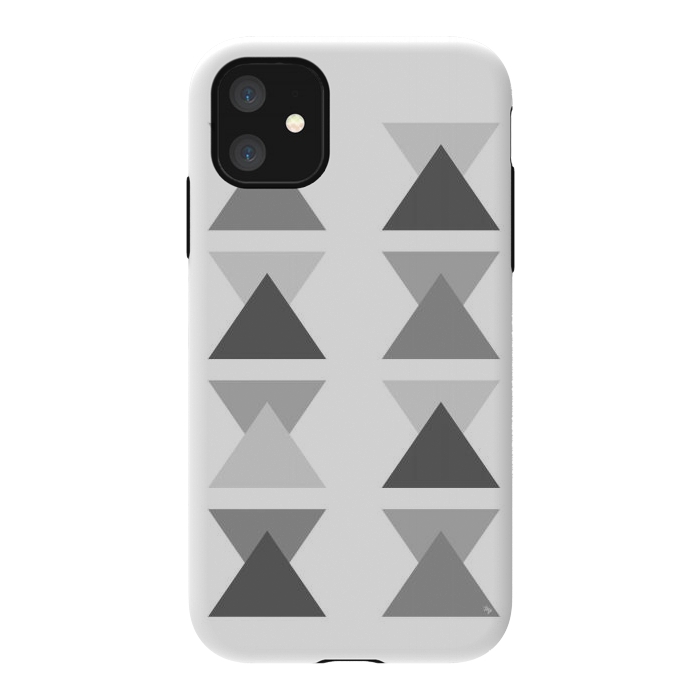 iPhone 11 StrongFit Gray Triangles by Martina