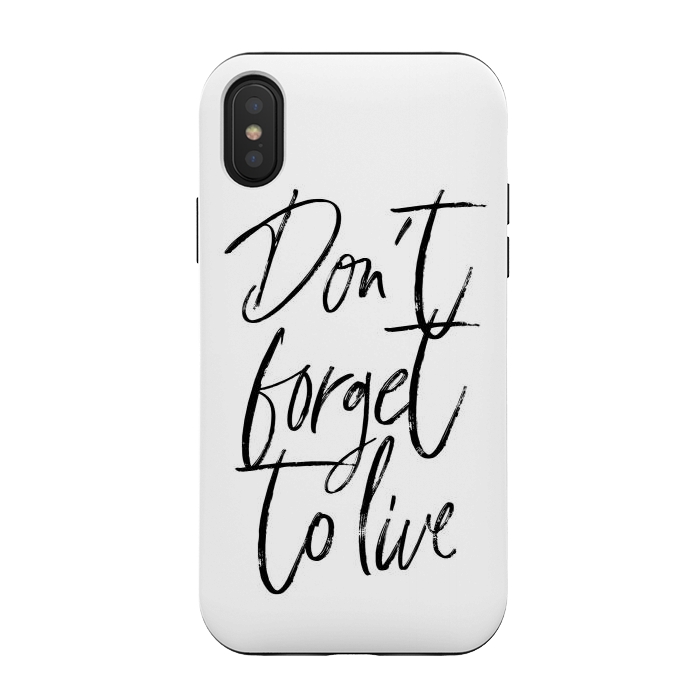 iPhone Xs / X StrongFit Don't forget to live White by Martina