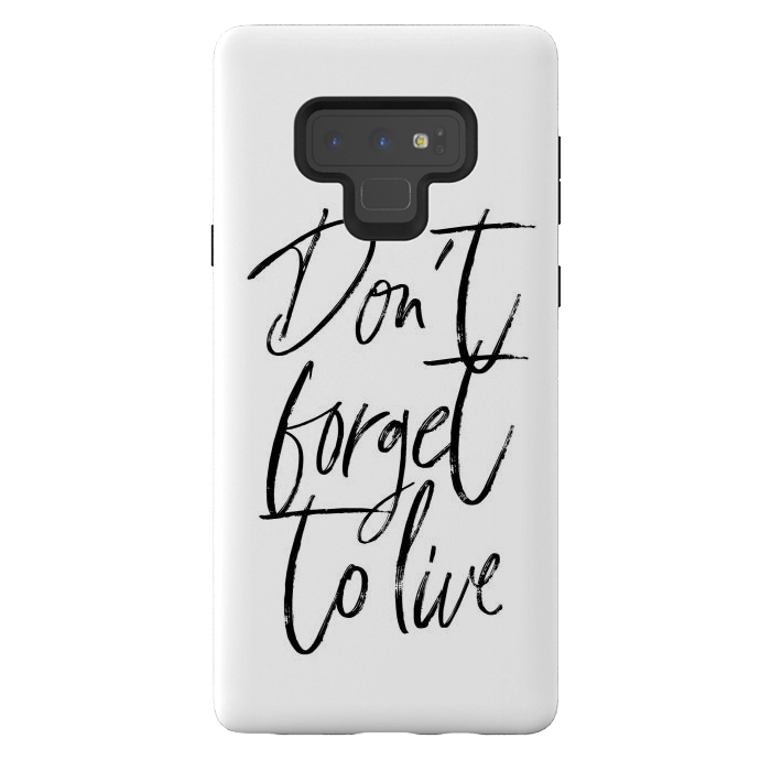 Galaxy Note 9 StrongFit Don't forget to live White by Martina