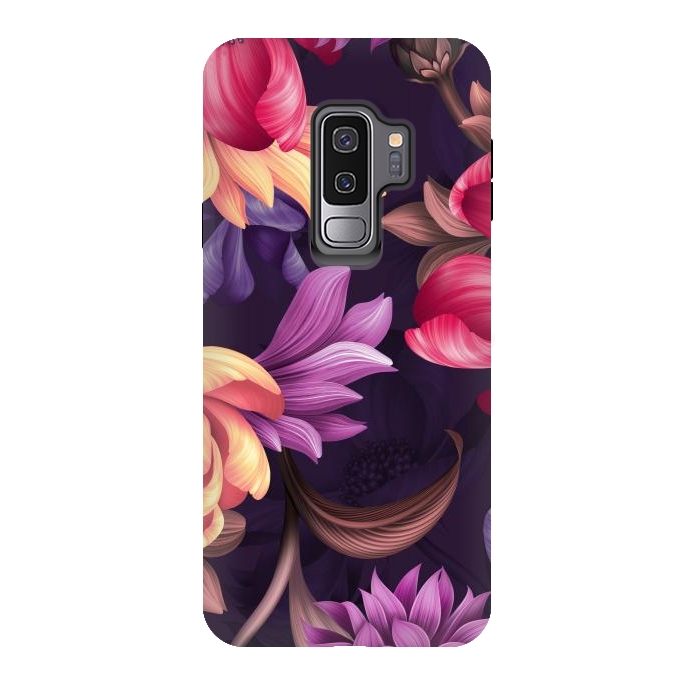 Galaxy S9 plus StrongFit Botanical Floral illustration by ArtsCase