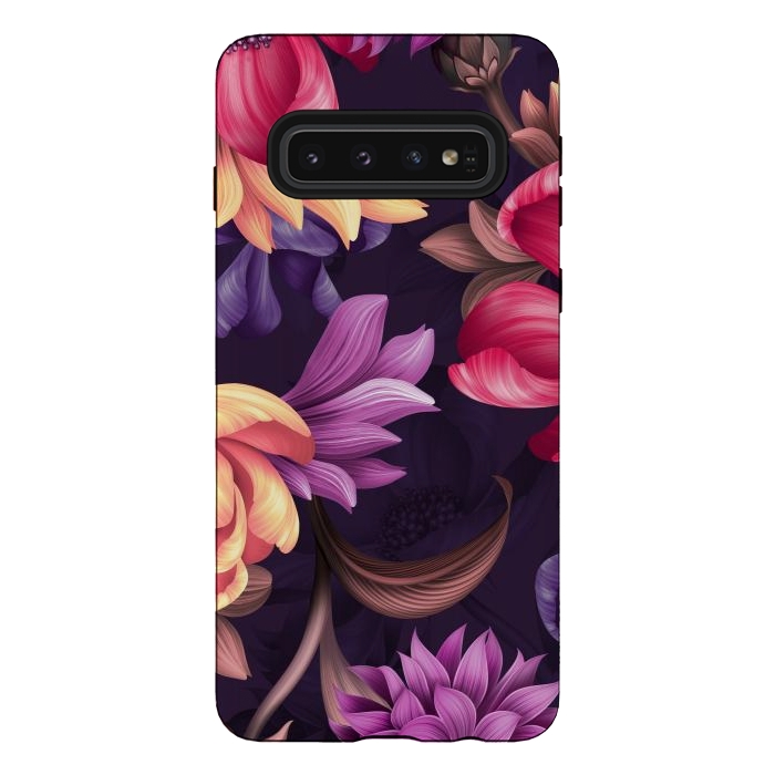 Galaxy S10 StrongFit Botanical Floral illustration by ArtsCase