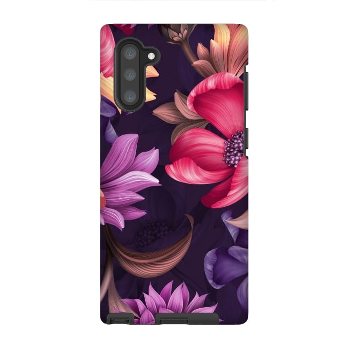 Galaxy Note 10 StrongFit Botanical Floral illustration by ArtsCase