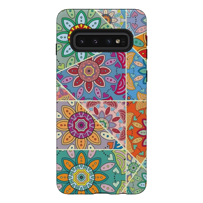 Galaxy S10 StrongFit Decorative Elements with Mandalas Designs by ArtsCase