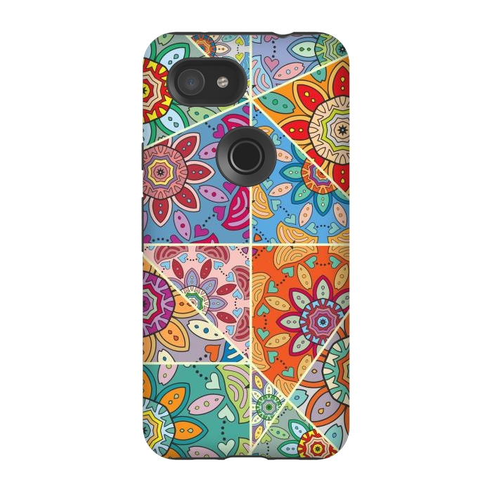 Pixel 3A StrongFit Decorative Elements with Mandalas Designs by ArtsCase