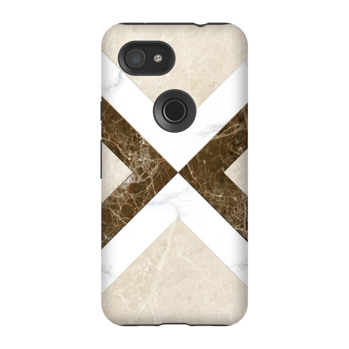 Pixel 3A StrongFit Decorative Marble Cross Design by ArtsCase