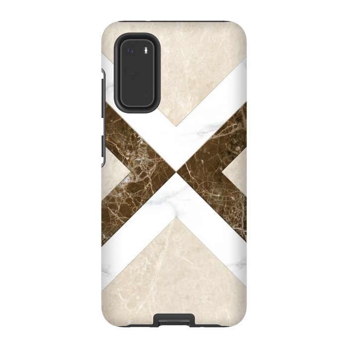 Galaxy S20 StrongFit Decorative Marble Cross Design by ArtsCase