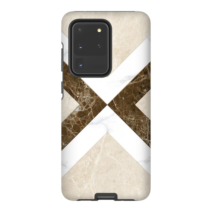 Galaxy S20 Ultra StrongFit Decorative Marble Cross Design by ArtsCase